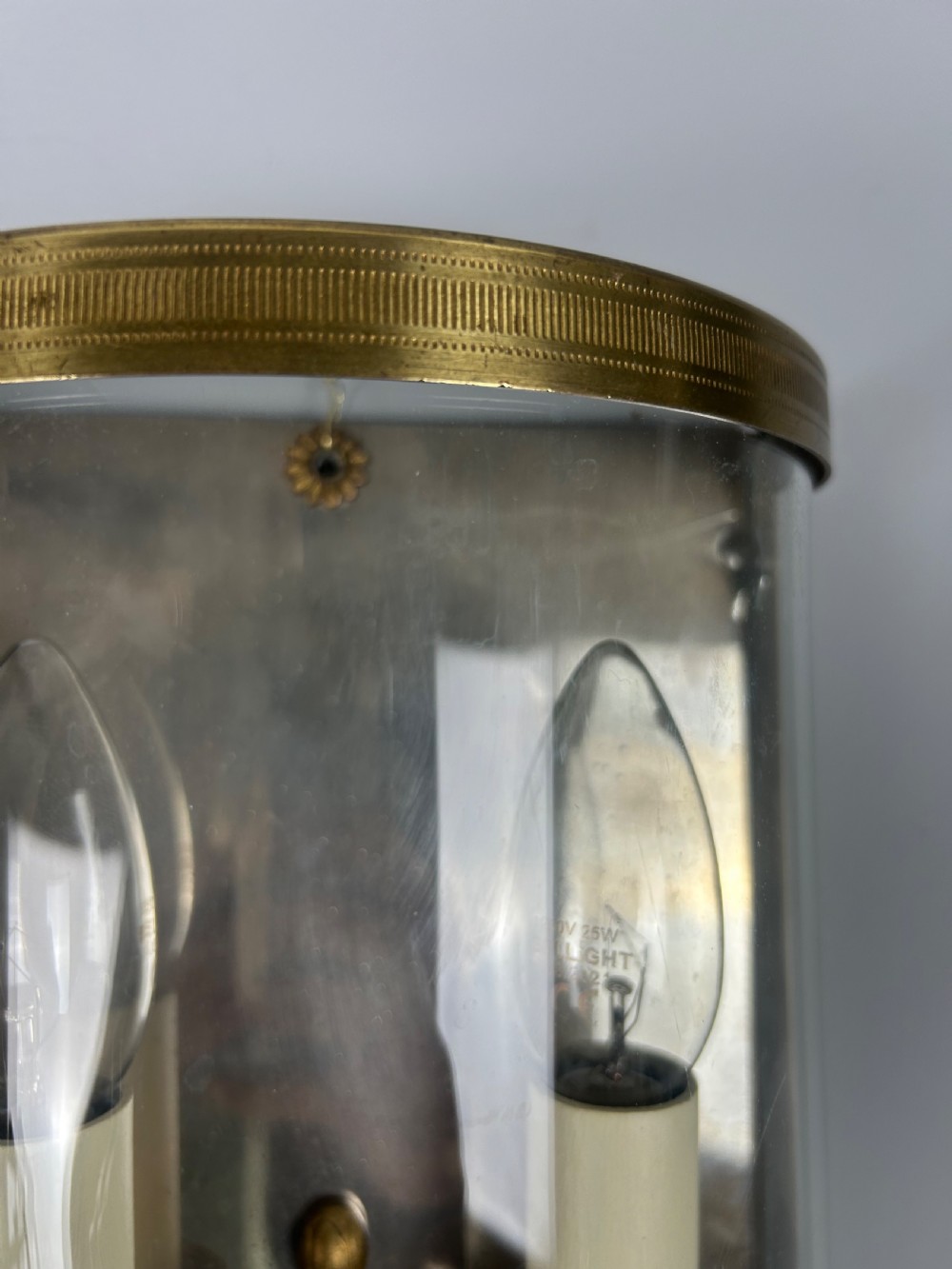 Single French Gilded Convex Half Lanterns, Wall Light View II