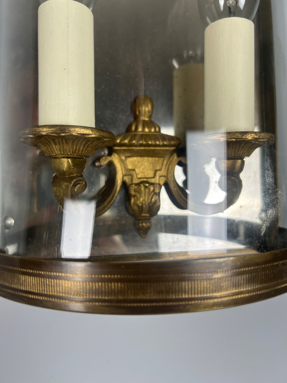 Single French Gilded Convex Half Lanterns, Wall Light View III
