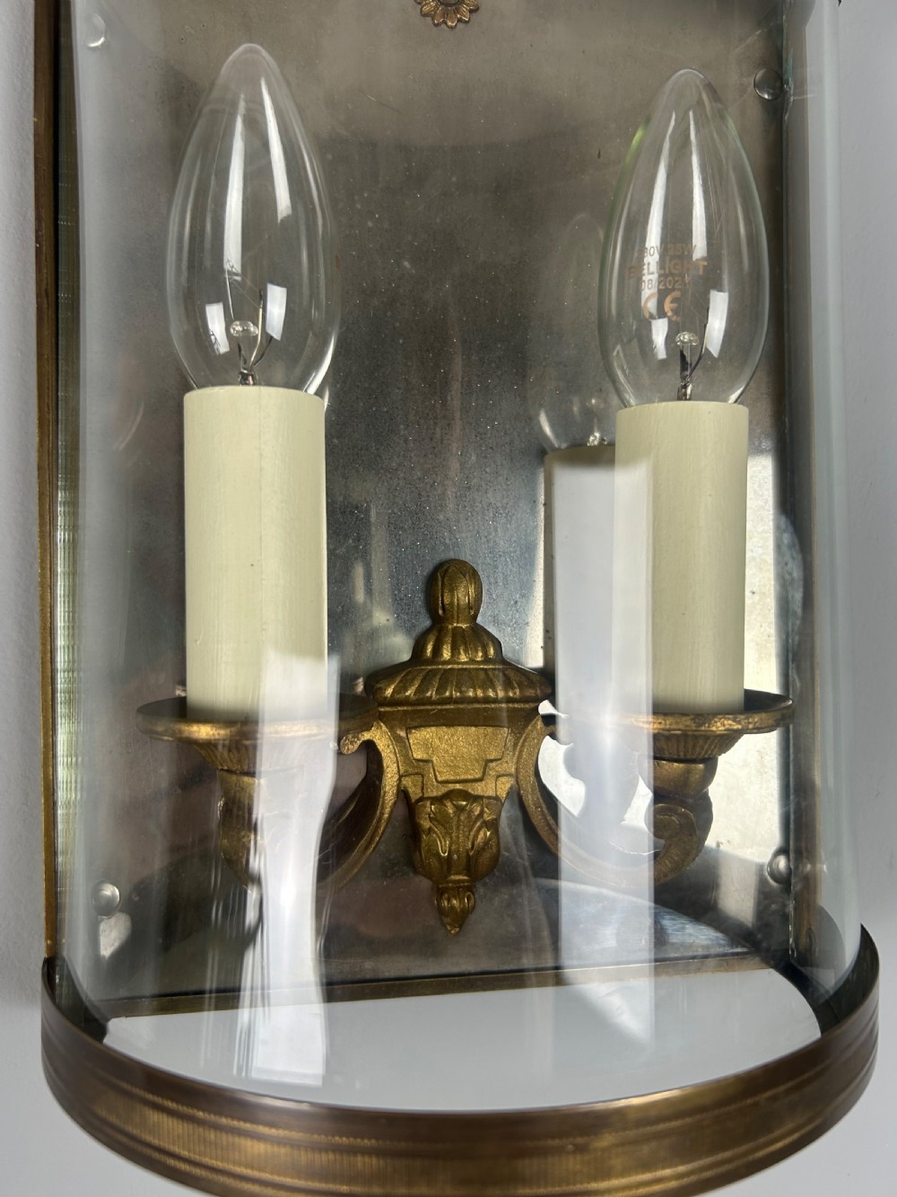 Single French Gilded Convex Half Lanterns, Wall Light View VI