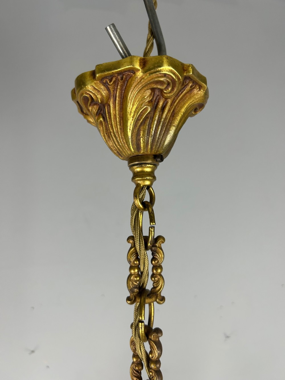 French Gilded Bronze 5 Light Antique Chandelier View VIII