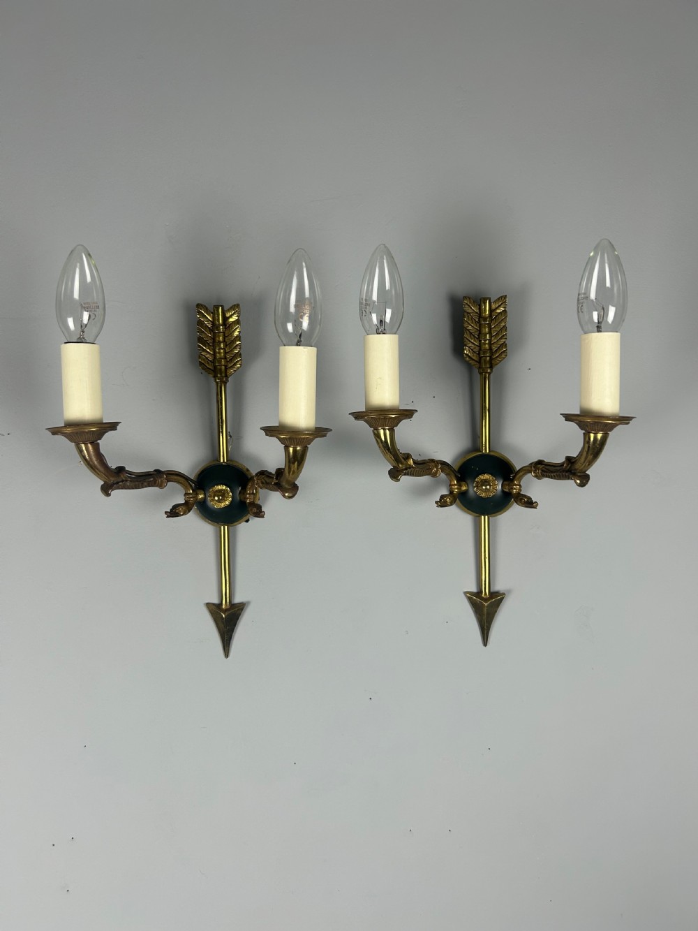 French Pair Of Empire Antique Wall Lights