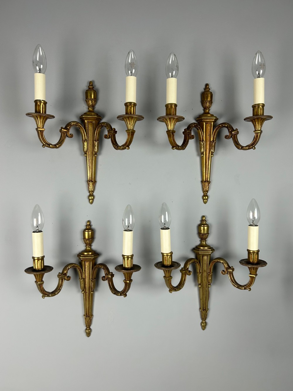 Set of 4 French Gilded Antique Wall Lights View II