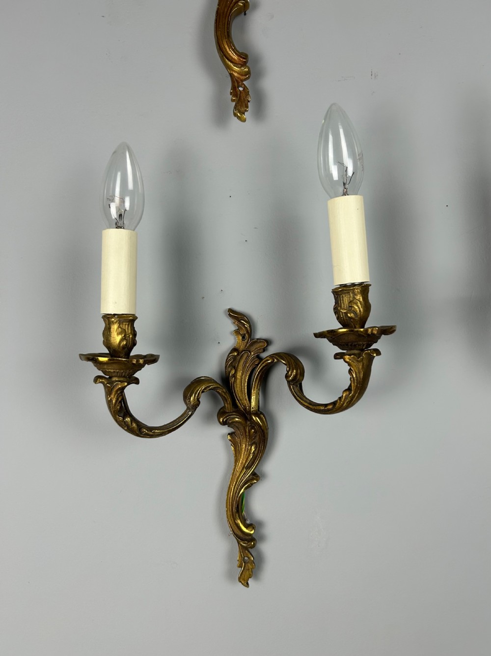 Set of 4 French Gilded Antique Wall Lights View II