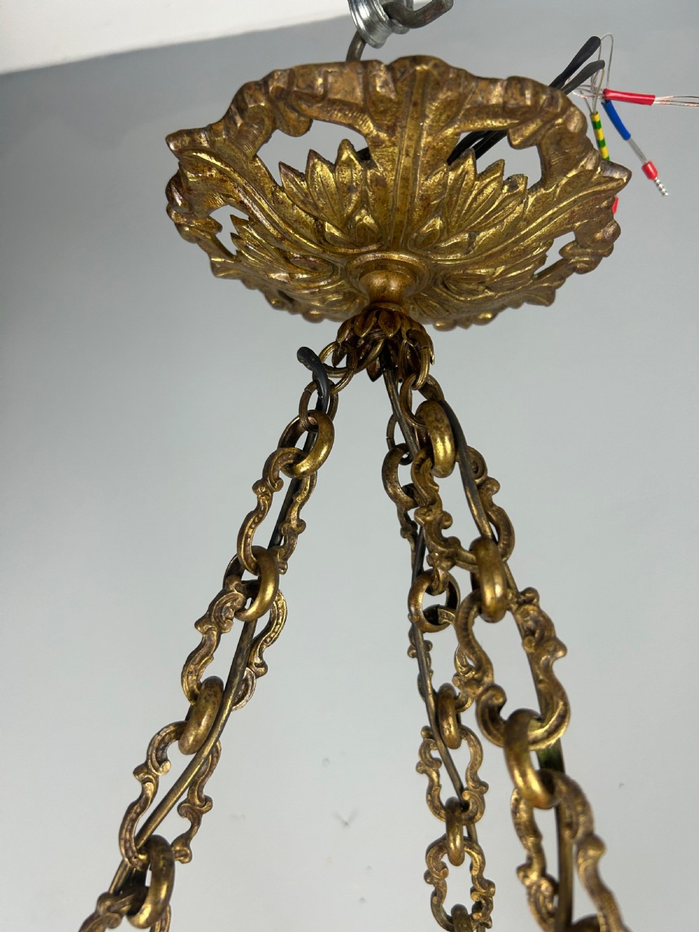 French Alabaster 4 Light Plafonnier, Ceiling Light, Chandelier  View XI