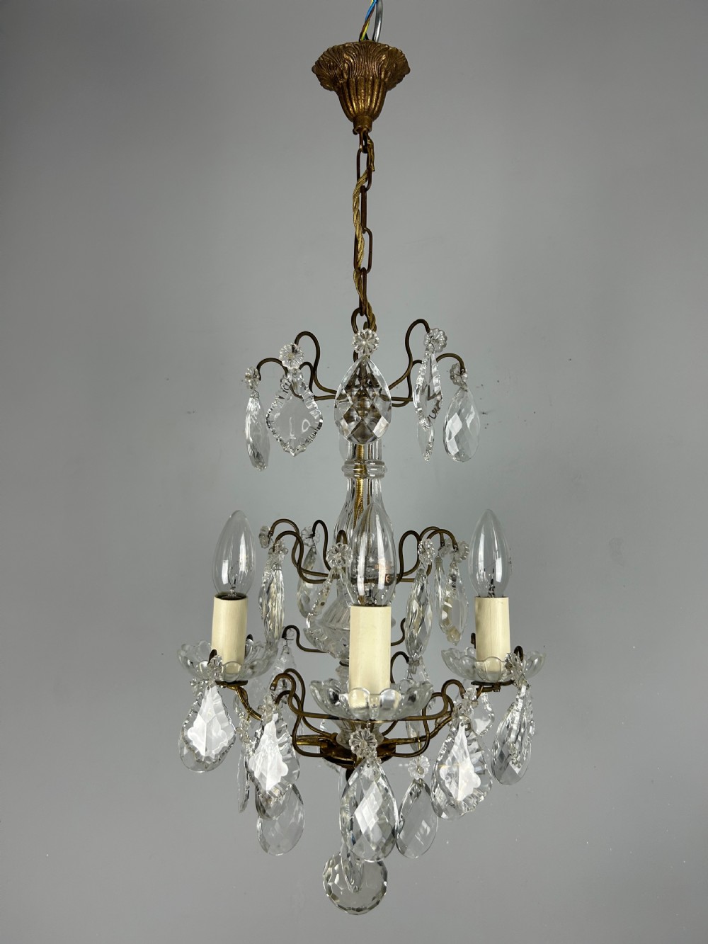 French 4 Light Mini Crystal Chandelier  View V