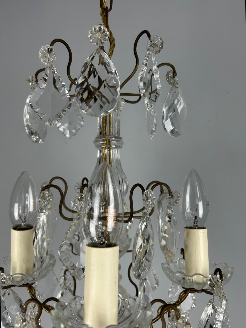 French 4 Light Mini Crystal Chandelier  View XII