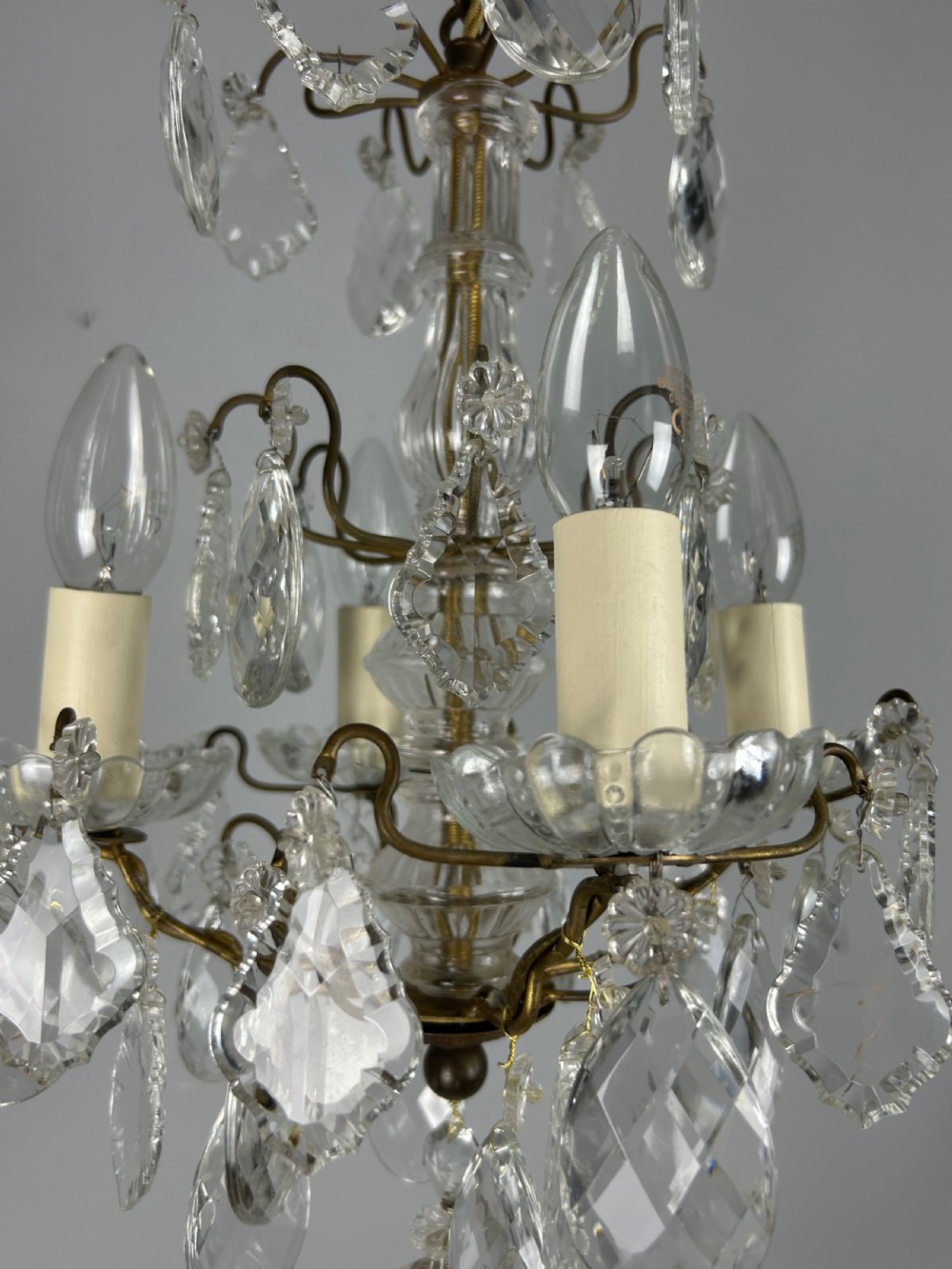 French 4 Light Mini Crystal Chandelier  View XIII
