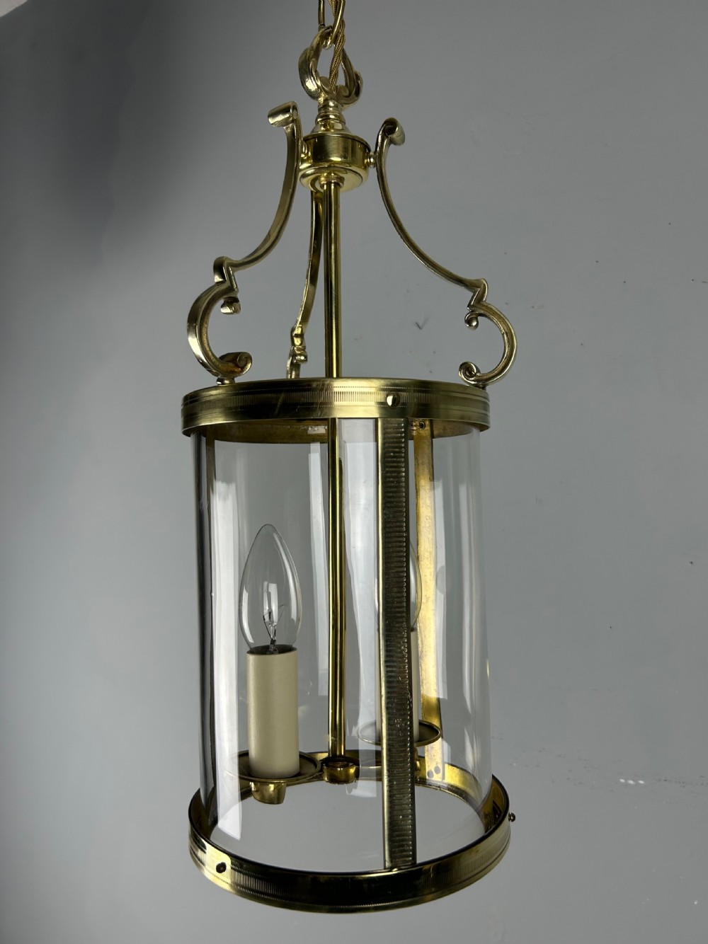 French Polished Brass Twin Light Lantern