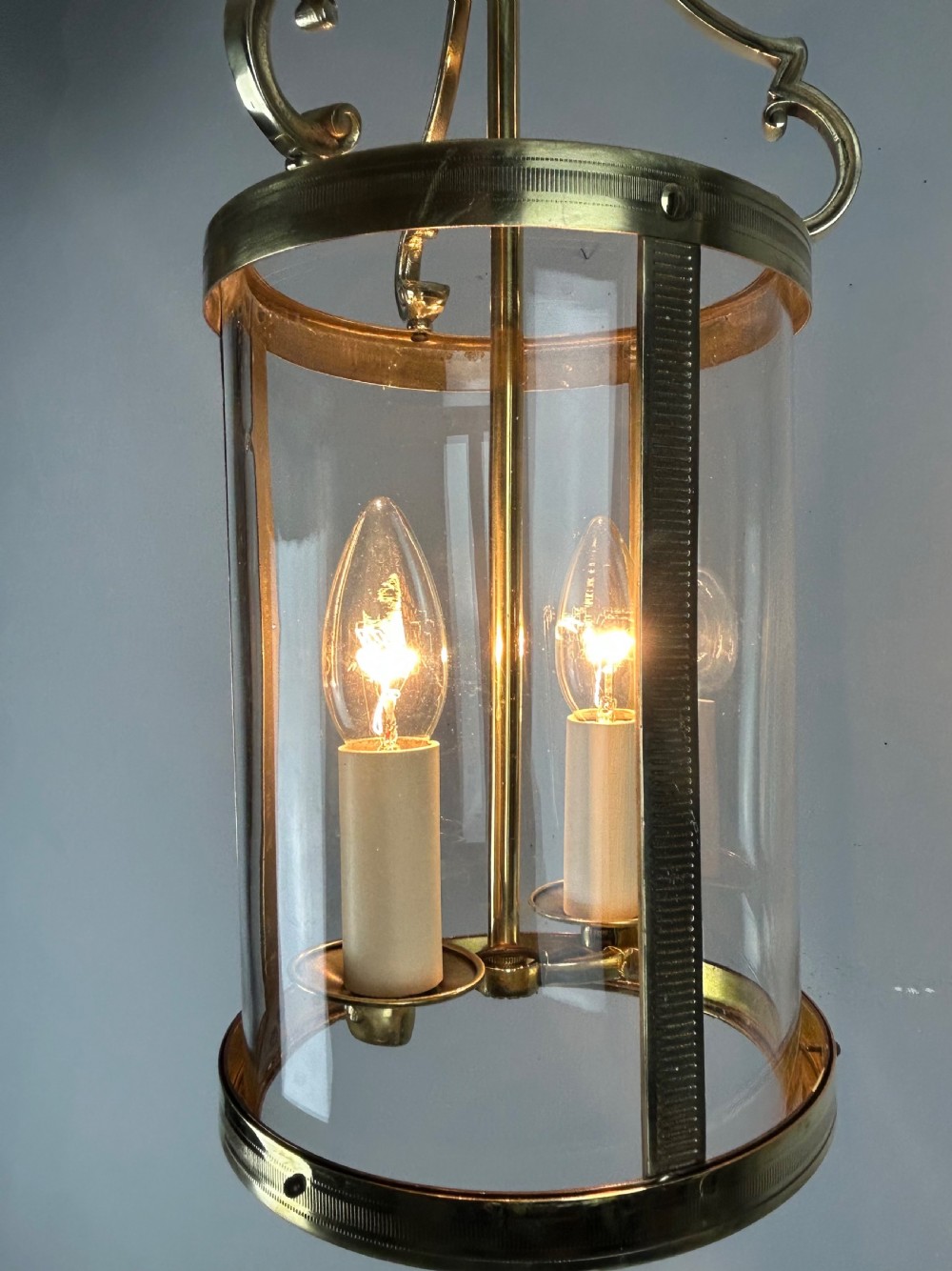 French Polished Brass Twin Light Lantern View III