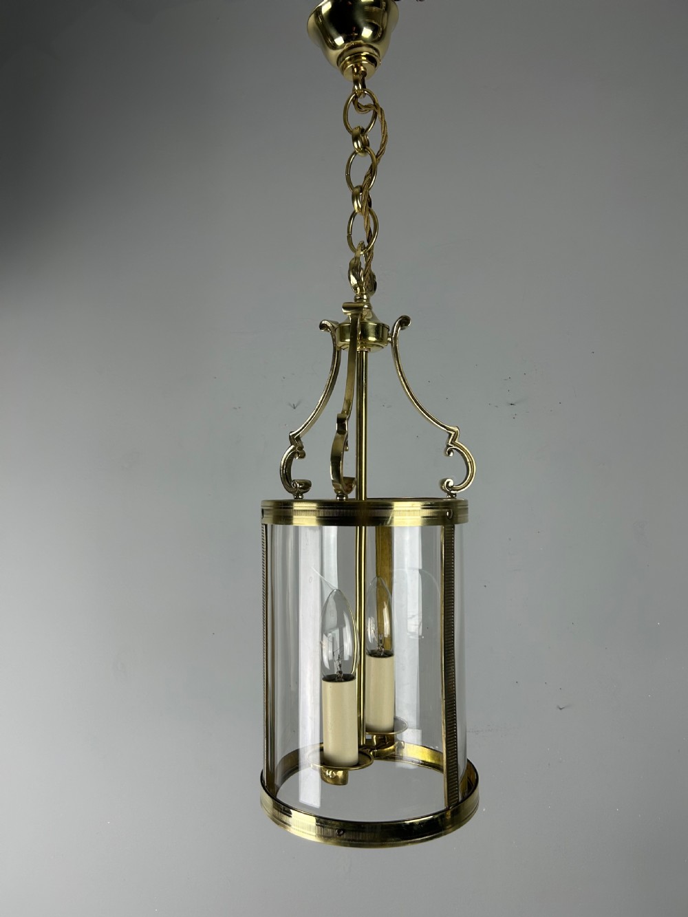 French Polished Brass Twin Light Lantern View VII