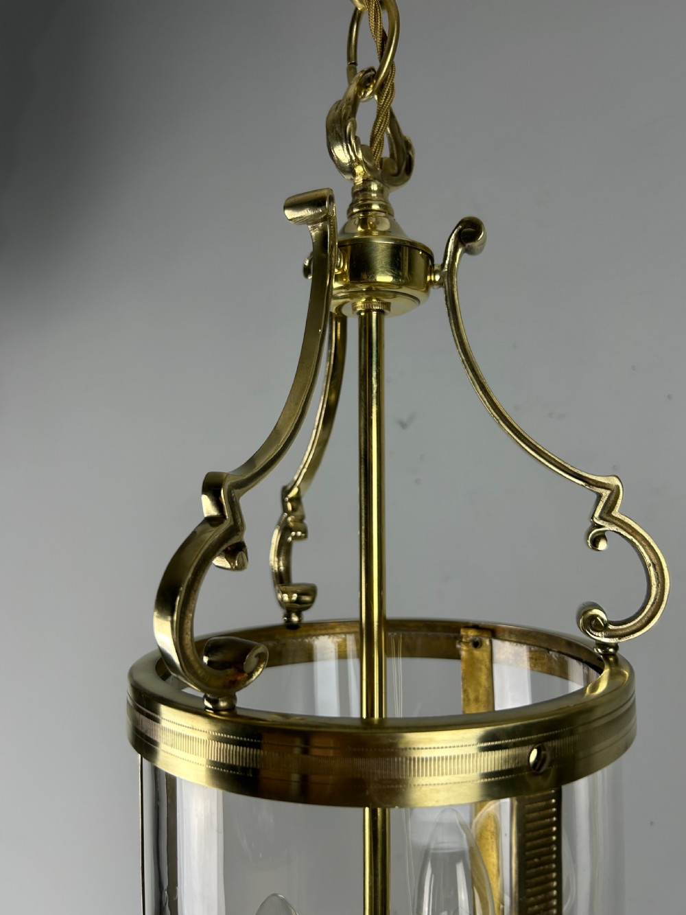 French Polished Brass Twin Light Lantern View IX