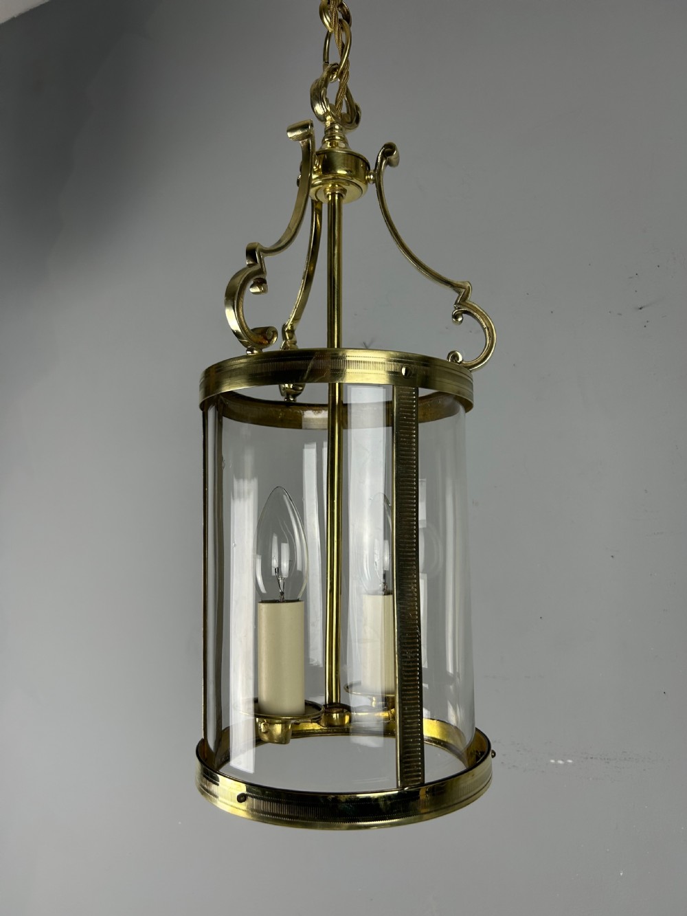 French Polished Brass Twin Light Lantern View X