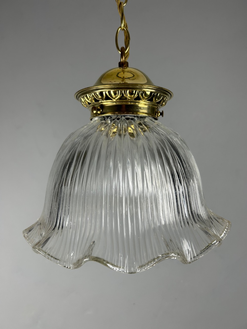 Large Holophane Pendant Ceiling Light 