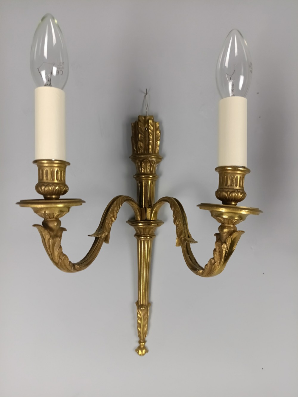 Pair of French Gilt Brass Empire Wall Lights  View III