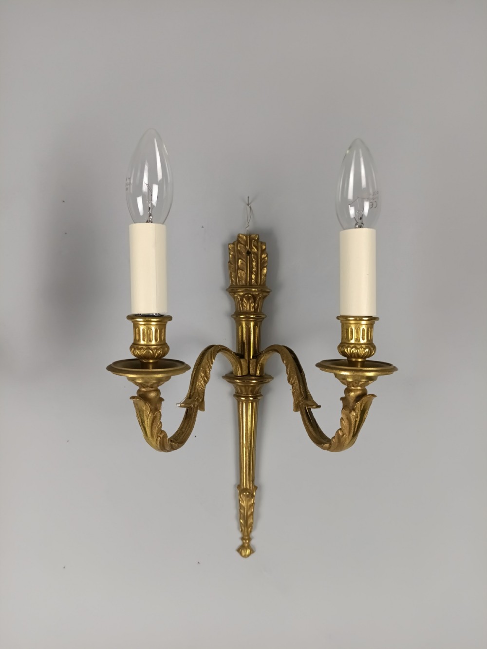 Pair of French Gilt Brass Empire Wall Lights  View V