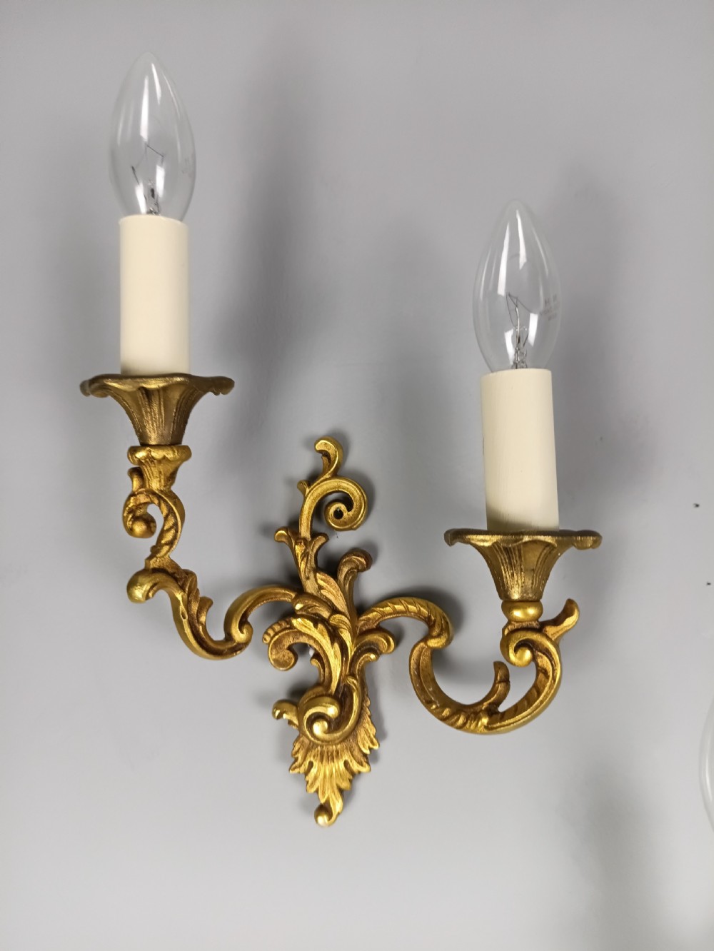 Pair Of French Gilt Brass Wall Lights View II