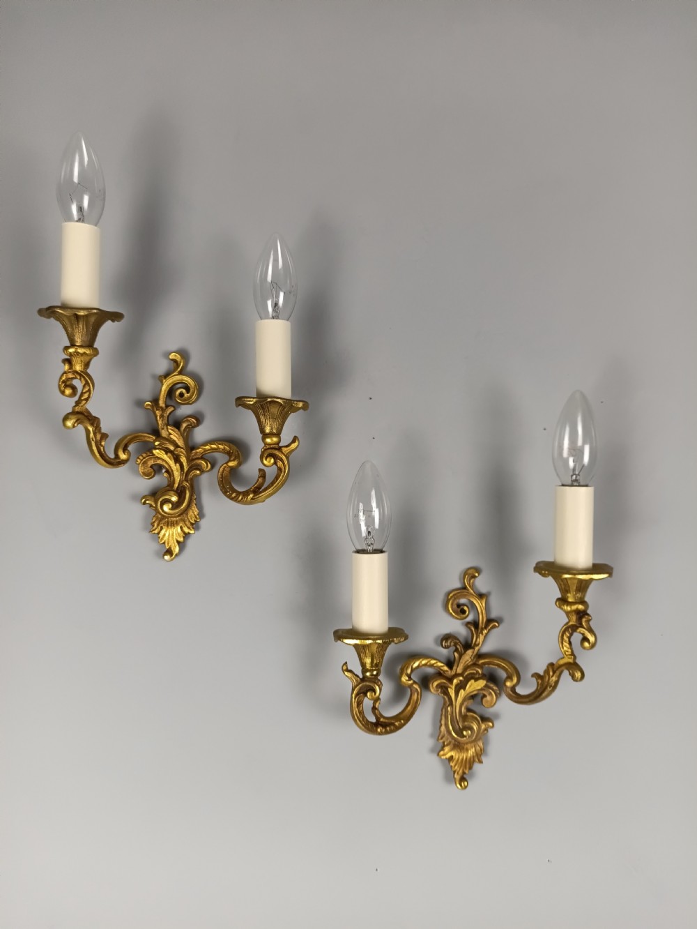 Pair Of French Gilt Brass Wall Lights View VII