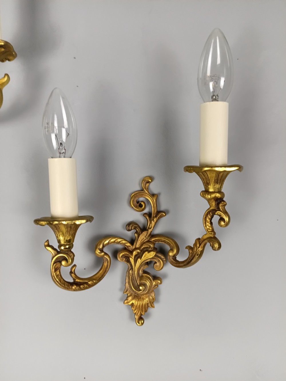 Pair Of French Gilt Brass Wall Lights View IX