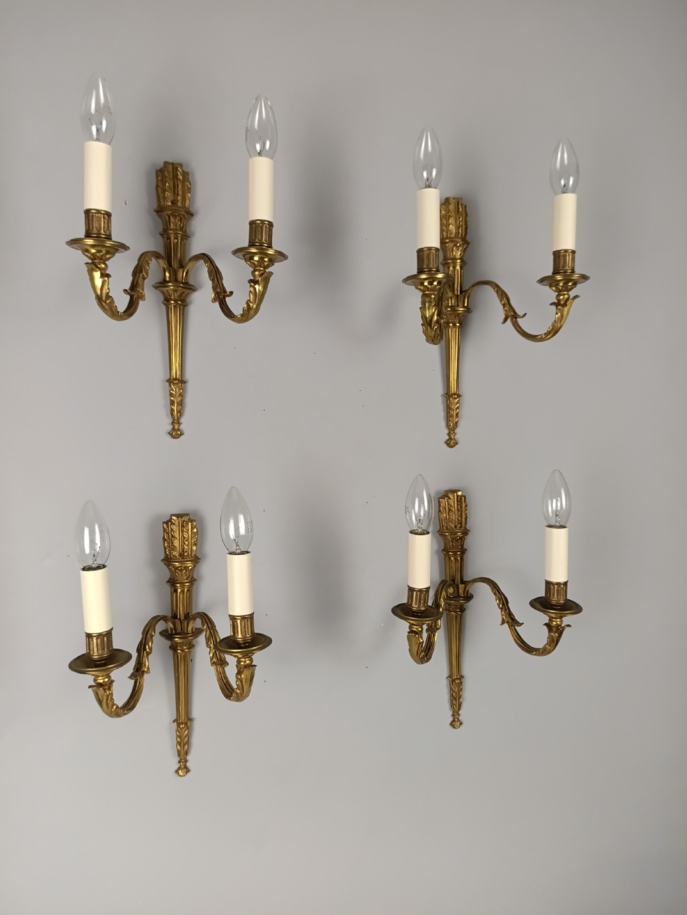 Set Of 4 French Gilded Empire Wall Lights View VII