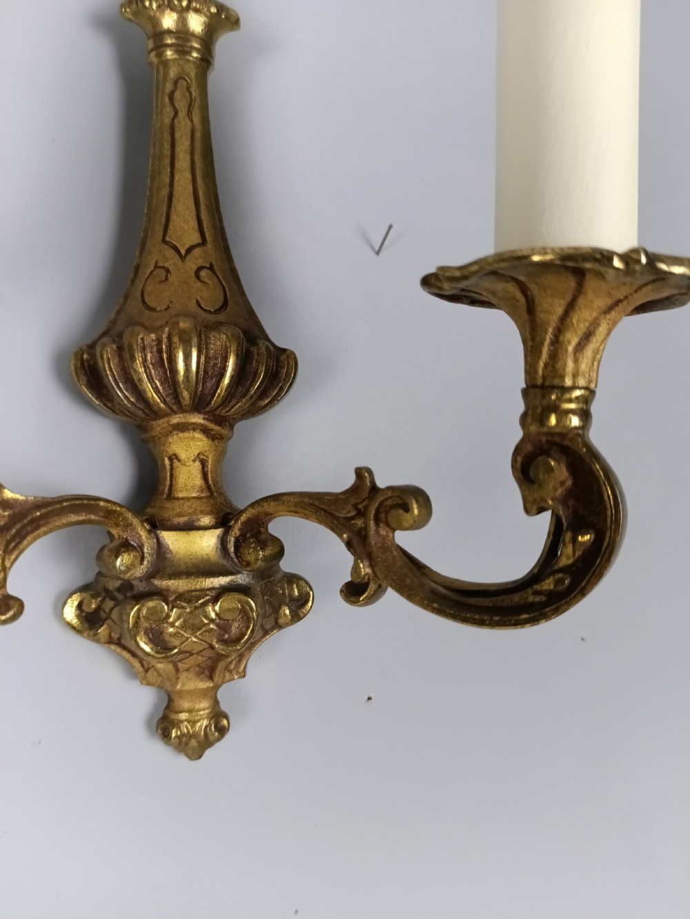 Pair Of French Gilt Brass Wall Lights View V