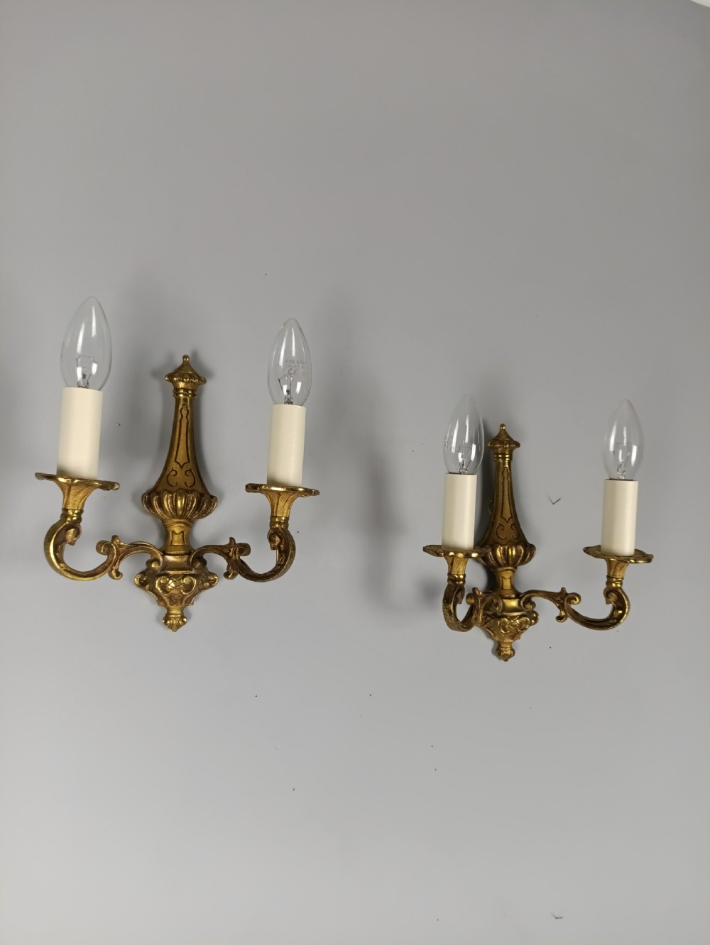 Pair Of French Gilt Brass Wall Lights View VI