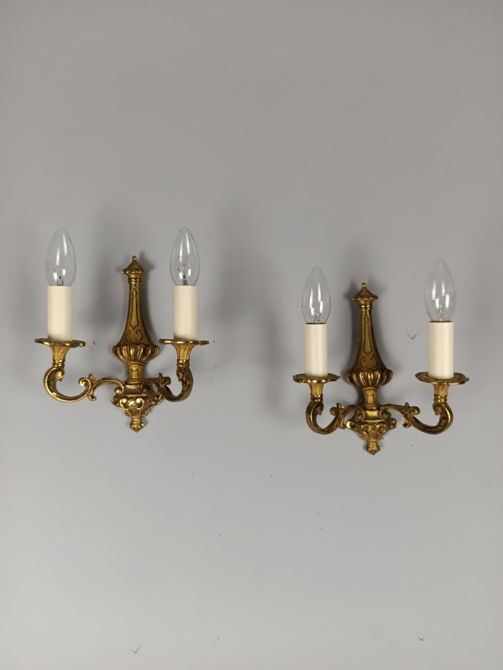 Pair Of French Gilt Brass Wall Lights View VII