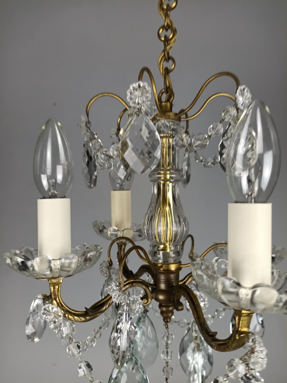 French 4 Light Mini Crystal Chandelier View VIII