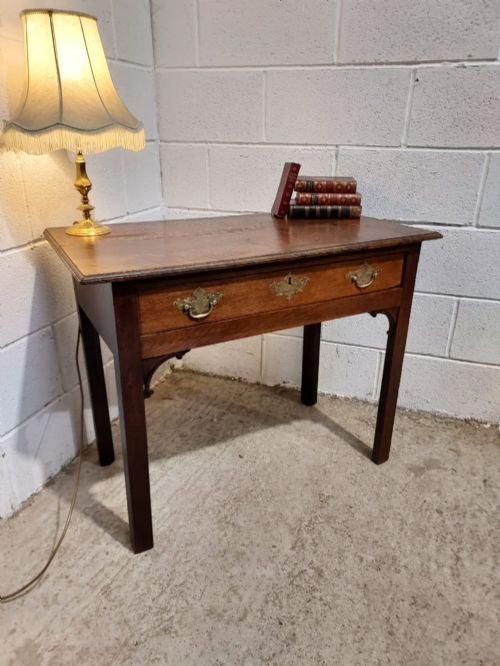 Antique Early 19th Century Oak Side Table