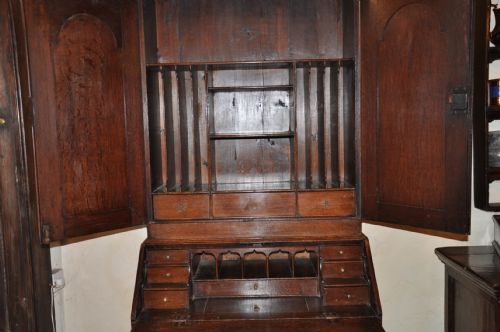 OAK BUREAU BOOKCASE - ADDITIONAL PHOTO 3