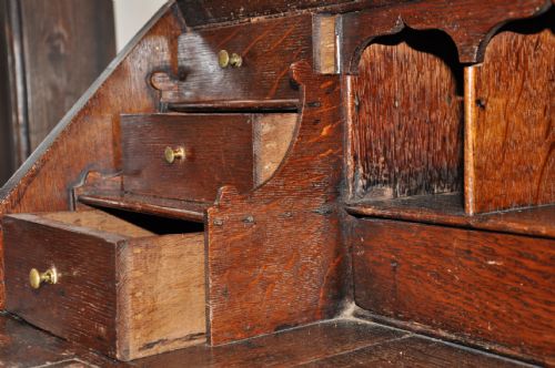 OAK BUREAU BOOKCASE - ADDITIONAL PHOTO 9