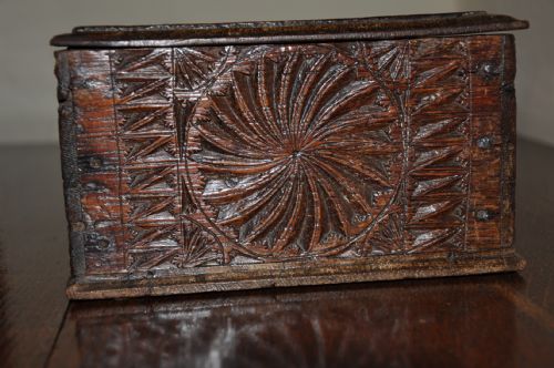 OAK CHIP CARVED LACE BOX - ADDITIONAL PHOTO 2