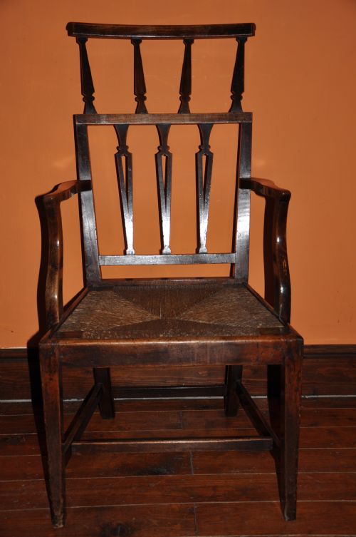 cherry wood arm chair - CATEGORY: ANTIQUE CHAIRS - DATED 1750