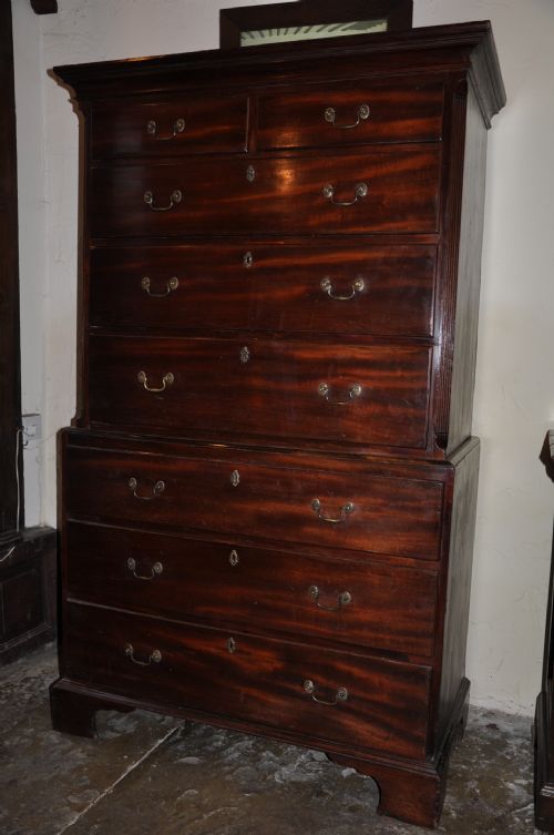 mahogany tallboy - CATEGORY: ANTIQUE CHEST OF DRAWERS - DATED 1750