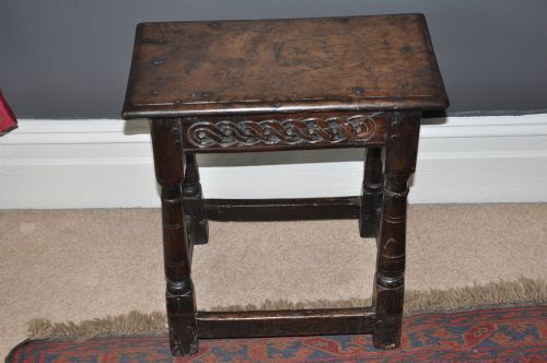 oak joint stool - CATEGORY: ANTIQUE STOOLS - DATED BEFORE 1700