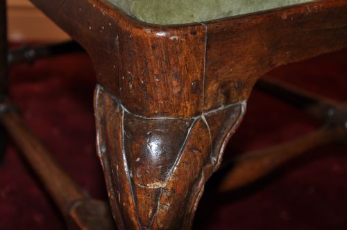 PAIR OF WALNUT MARQUETRY CHAIRS - ADDITIONAL PHOTO 5