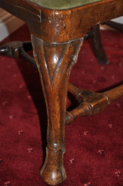 PAIR OF WALNUT MARQUETRY CHAIRS - ADDITIONAL PHOTO 2