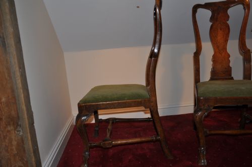 PAIR OF WALNUT MARQUETRY CHAIRS - ADDITIONAL PHOTO 3