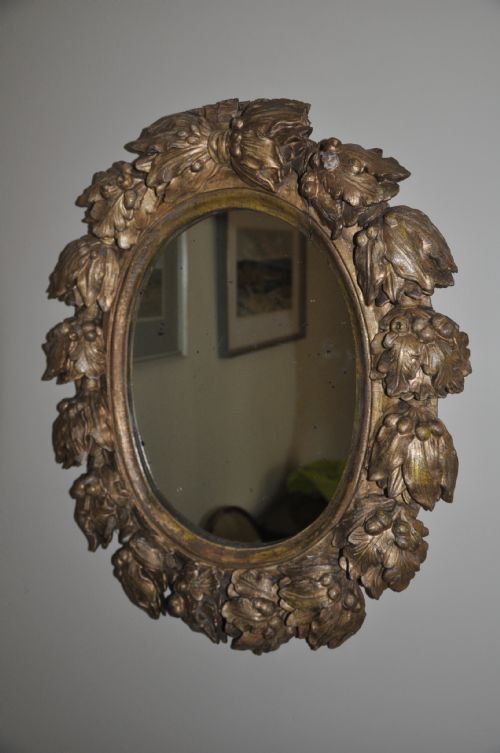 italian oval mirror - CATEGORY: ANTIQUE MIRRORS - DATED 1750