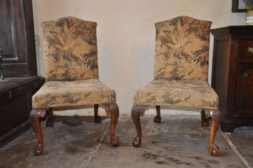 a pair of walnut side chairs - CATEGORY: ANTIQUE CHAIRS - DATED 1850