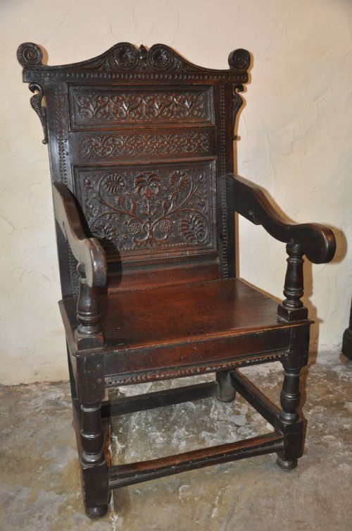 oak wainscot chair - CATEGORY: ANTIQUE CHAIRS - DATED 