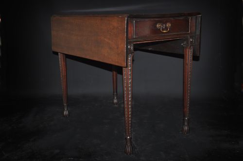 mahogany pembroke table - CATEGORY: ANTIQUE TABLES - DATED 1750