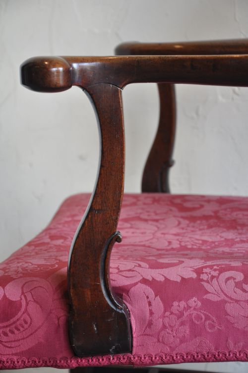 MAHOGANY CHIPPENDALE ARMCHAIR - ADDITIONAL PHOTO 5