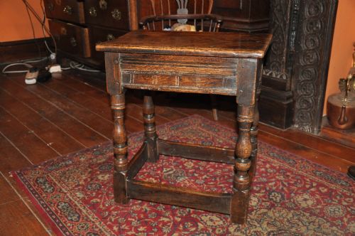 17 CENTURY OAK JOINT STOOL - ADDITIONAL PHOTO 8