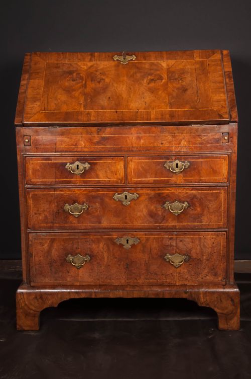 queen ann walnut bureau - CATEGORY: ANTIQUE BUREAU - DATED 