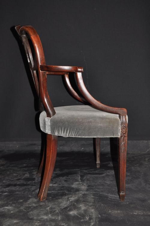 HEPPLEWHITE MAHOGANY ARMCHAIR - ADDITIONAL PHOTO 5