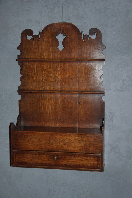 18th century oak spoonrack - CATEGORY: ANTIQUE MISCELLANEOUS - DATED 1750