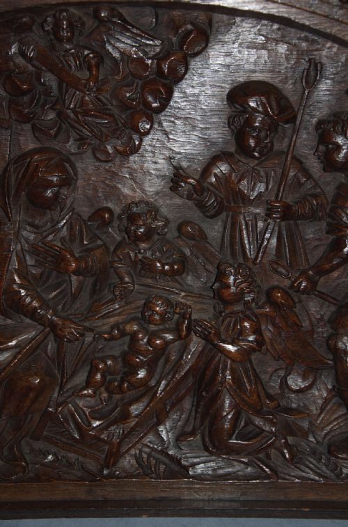 LARGE 16TH CENTURY OAK FLEMISH CARVED PANEL - ADDITIONAL PHOTO 3