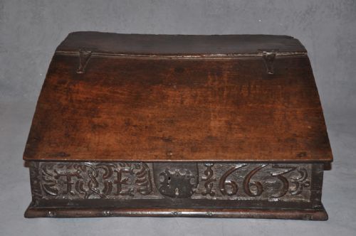 17th century dated bible box - CATEGORY: ANTIQUE BOXES - DATED 