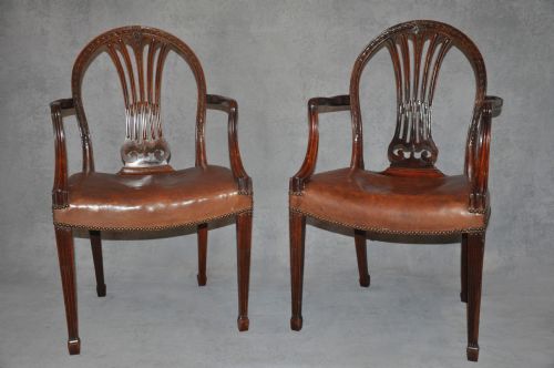 18TH CENTURY MAHOGANY ARMCHAIRS - ADDITIONAL PHOTO 10