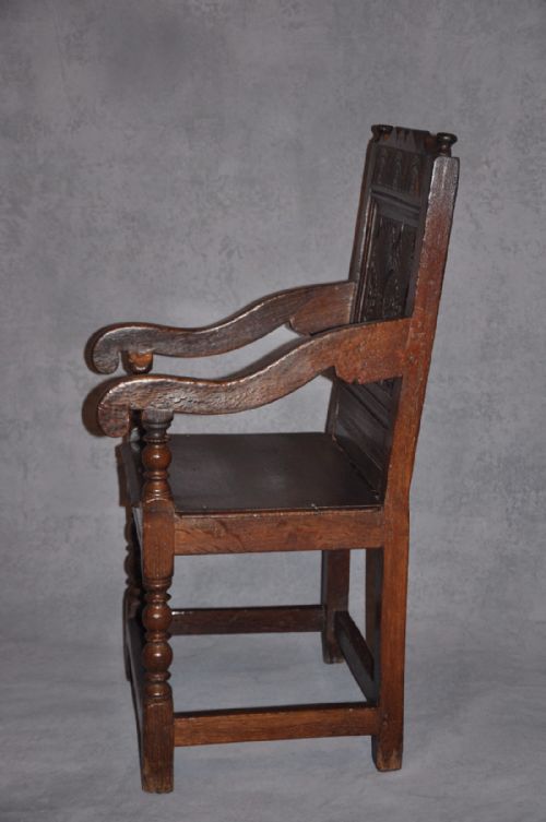 17TH CENTURY OAK WAINSCOT CHAIR - ADDITIONAL PHOTO 7